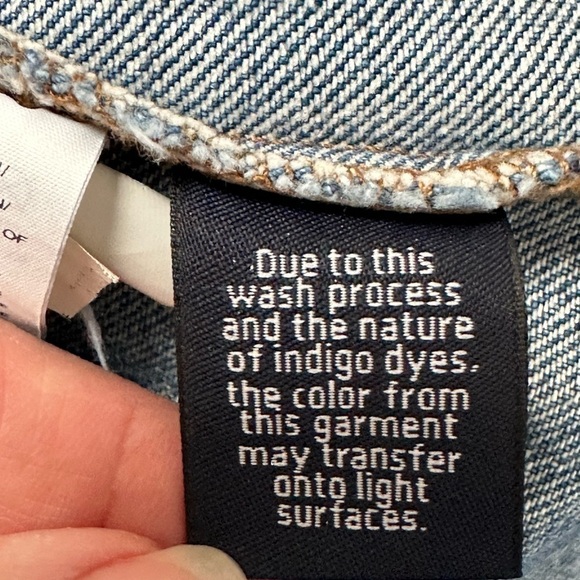 Madewell Color Block Blue Denim Skirt Raw Hem 5 Pocket Styling Zipper Fly - Picture 10 of 11